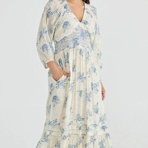 Talisman Halo Bluebell Floral Cotton Dress.
